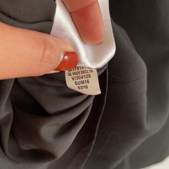 BR Black V-neck Fit & Flare A-line Dress 00P/XXSP - Picture 8 of 13